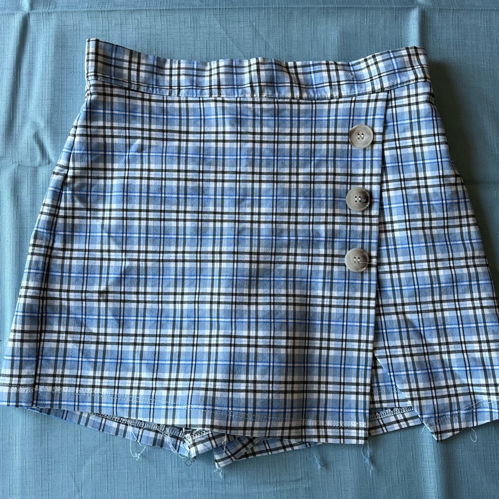 Altar’d State Plaid Blue Skort